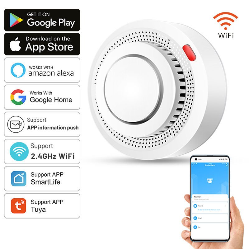 Smoke Stopper - Sensor de Fumaça Inteligente Tuya WiFi,