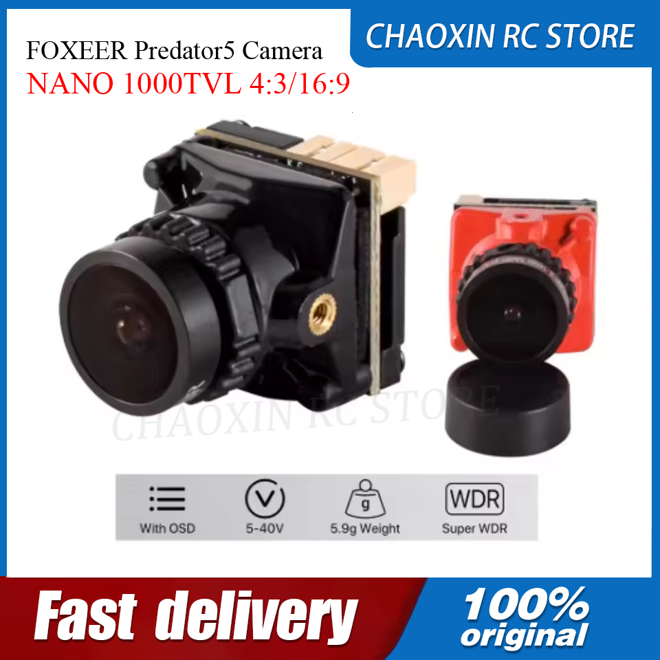 Drone With Camera - FOXEER Predator5 Câmera NANO 1000TVL 4:3/16:9