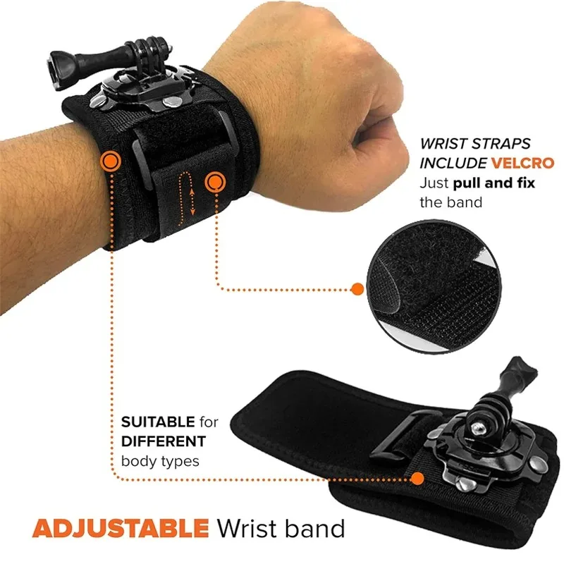 Runcam Camera - 360 ° Suporte de pulseira rotativa