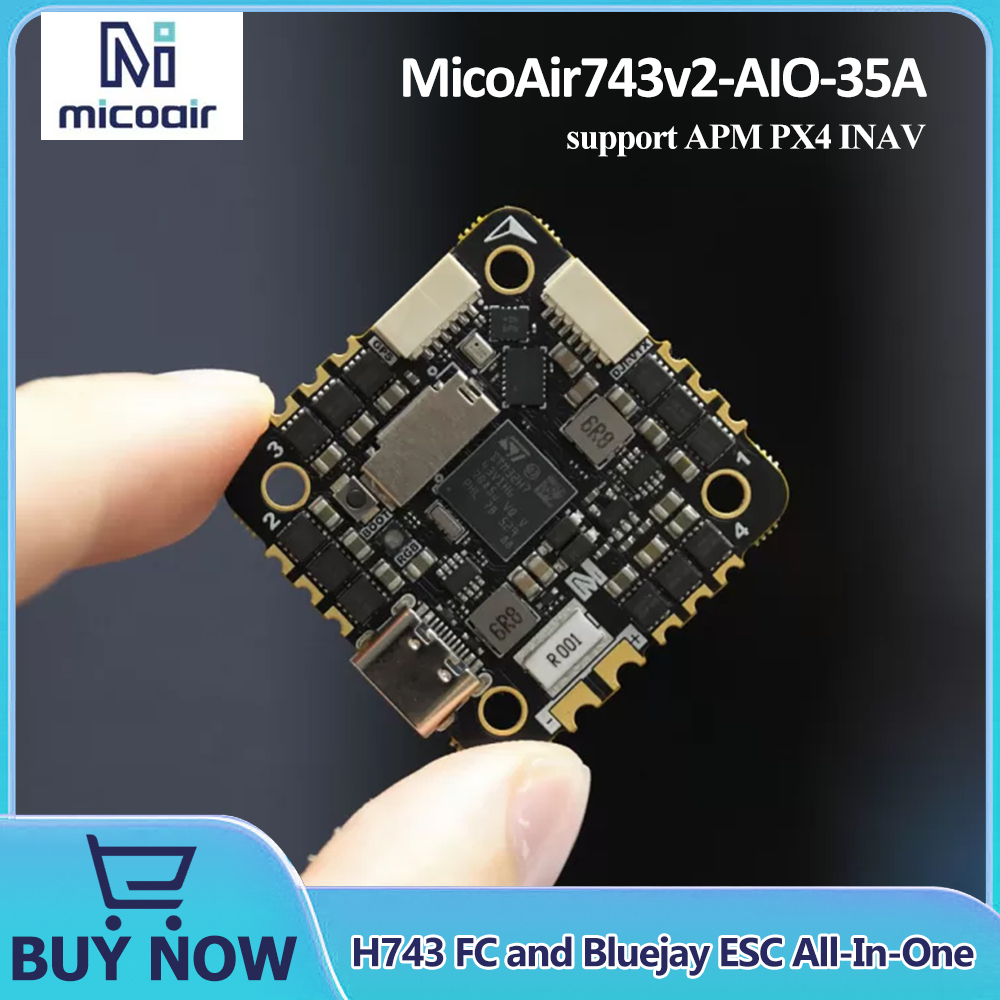 Betaflight Fc - MicoAir743v2-AIO-35A H743 FC e ESC Bluejay