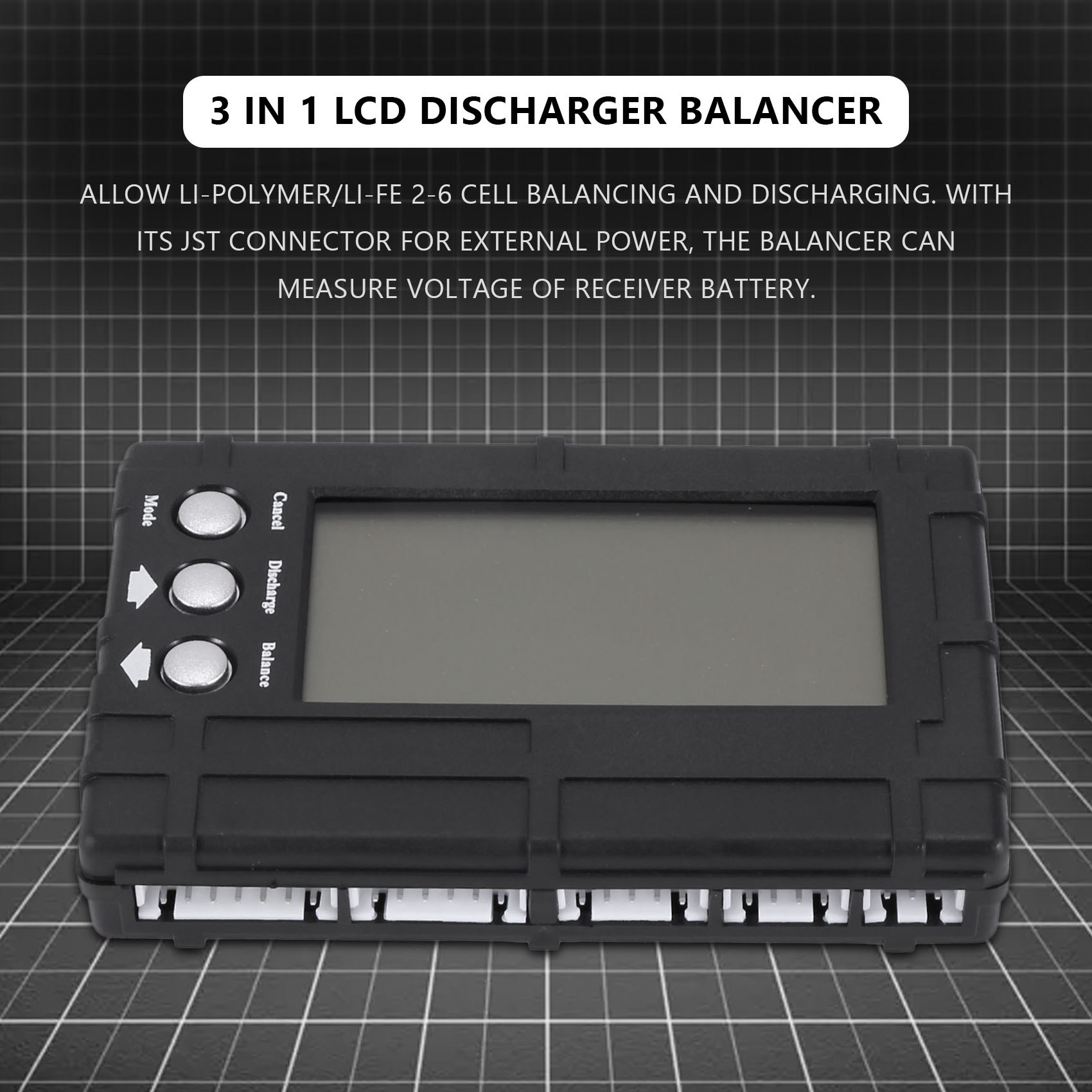 Lipo Battery 6S - 3 em 1 LCD RC Bateria