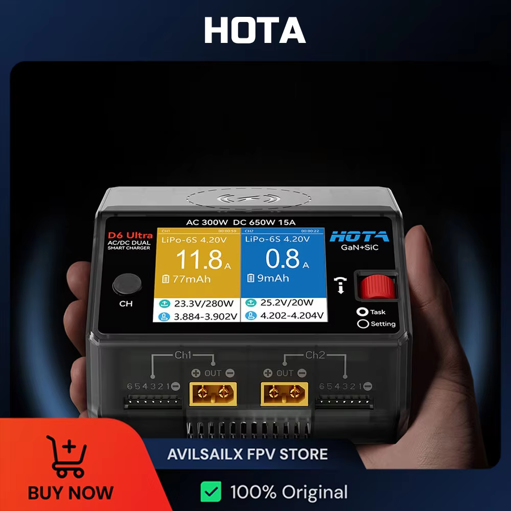 Carregador HOTA D6 Ultra GaN+S - Lipo Battery 6S avaliação e preço