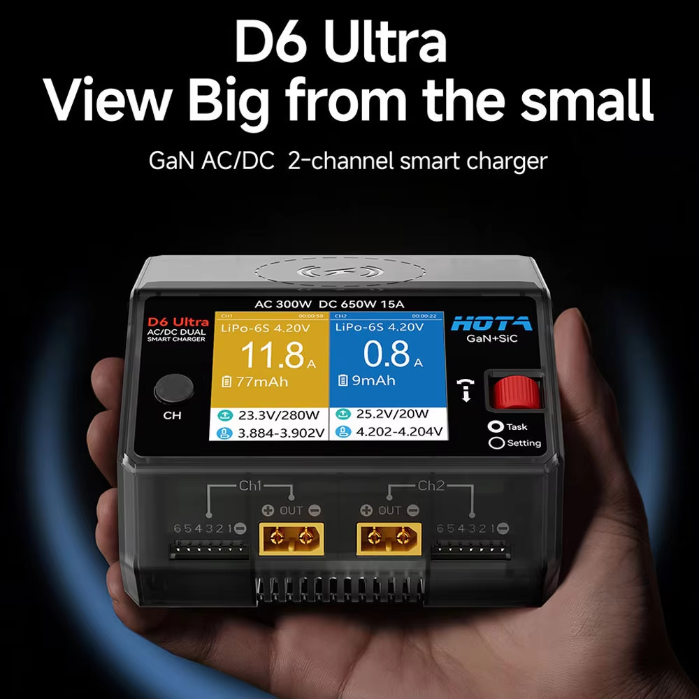 Carregador HOTA D6 Ultra GaN+S - Lipo Battery 6S avaliação e preço