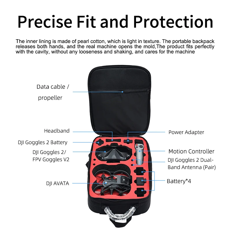 Caso portátil mochila náilon s - Drone Goggles Dji avaliação e preço