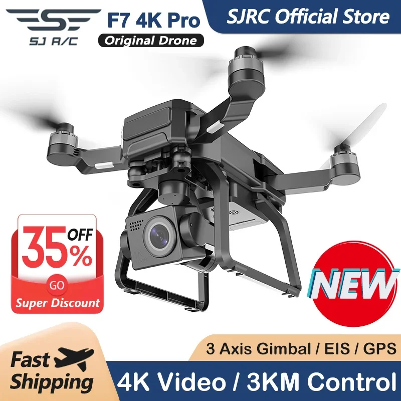 SJRC F7 4K PRO Câmera Drone GP - Drone Gimbal avaliação e preço