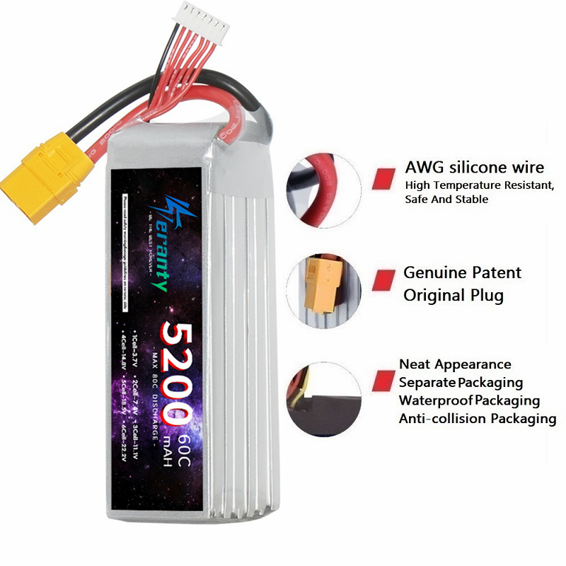 TERANTY-Bateria Lipo com Plugu - Lipo Battery 6S avaliação e preço