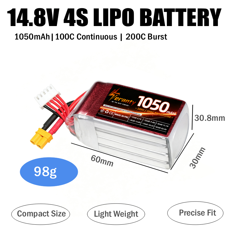 2PCS Bateria Lipo RC 1050mAh 2 - Lipo Battery 4S avaliação e preço